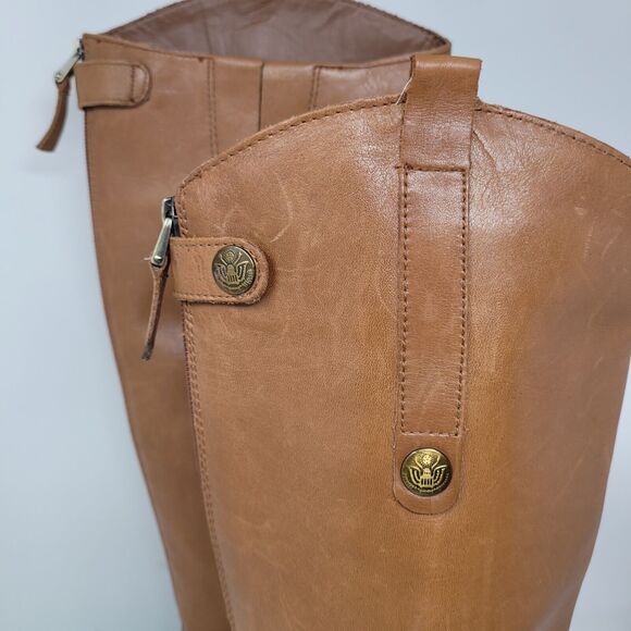Sam Edelman Penny 2 Leather Riding Boots Women's Sz 4.5 Brown Equestrian Biker - Picture 5 of 10